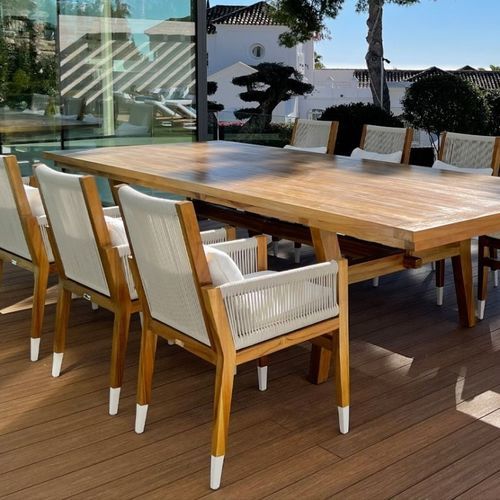 Chaise de salle à manger contemporaine - AMALFI - G&G Italia Designer Furniture - d'extérieur / en tissu / en corde