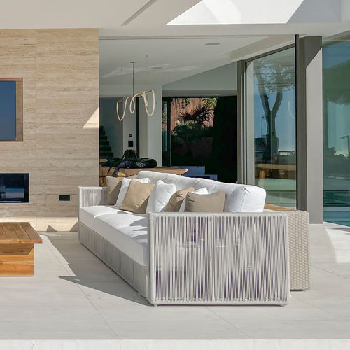 Canapé contemporain - LAUREL  - G&G Italia Designer Furniture - d'extérieur / en tissu / en mousse
