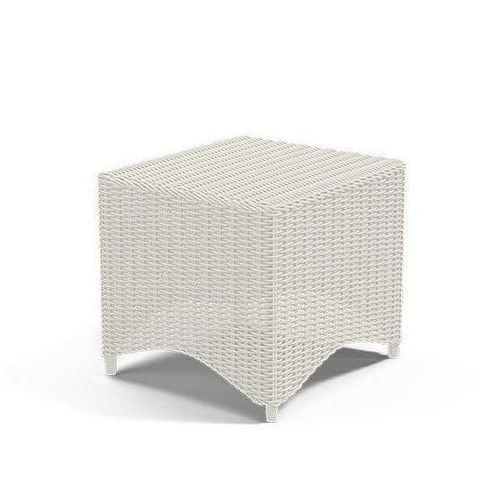 Table d'appoint design minimaliste - BAOLI - G&G Italia Designer Furniture - en aluminium thermolaqué / en corde / en verre trempé