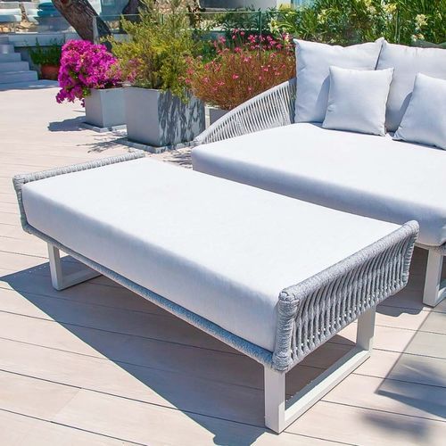 Repose-pied contemporain - SIENNA - G&G Italia Designer Furniture - en mousse / en enduit / aluminium