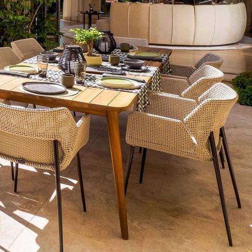 Chaise de salle à manger moderne - KAOLI - G&G Italia Designer Furniture - pour extérieur / en tissu / en corde