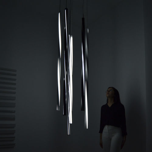 Suspension - B&W - KISSA LAMPS - en aluminium extrudé / en aluminium thermolaqué / design original