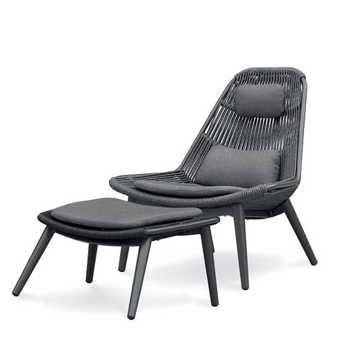 Fauteuil contemporain - COMO LOUNGE CHAIR - GRATTONI S.R.L. - en tissu / en polyester / en aluminium