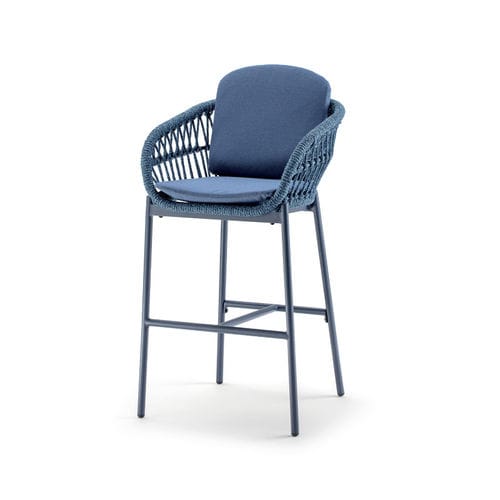 Chaise de bar en corde - ELBA ROPE STOOL - GRATTONI S.R.L. - contemporaine / d'extérieur / en tissu