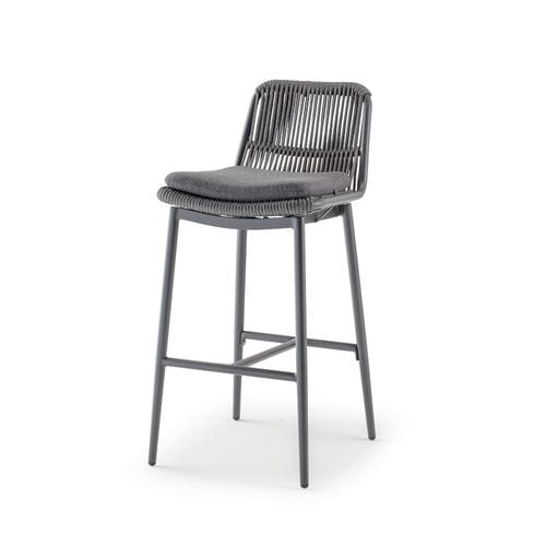 Chaise de bar contemporaine - COMO  - GRATTONI S.R.L. - d'extérieur / en tissu / en corde