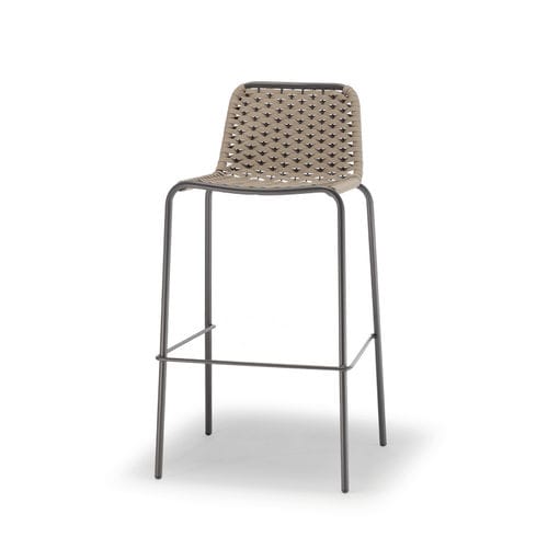 Chaise de bar contemporaine - CANNES - GRATTONI S.R.L. - d'extérieur / en Textilene® / avec piètement en acier galvanisé