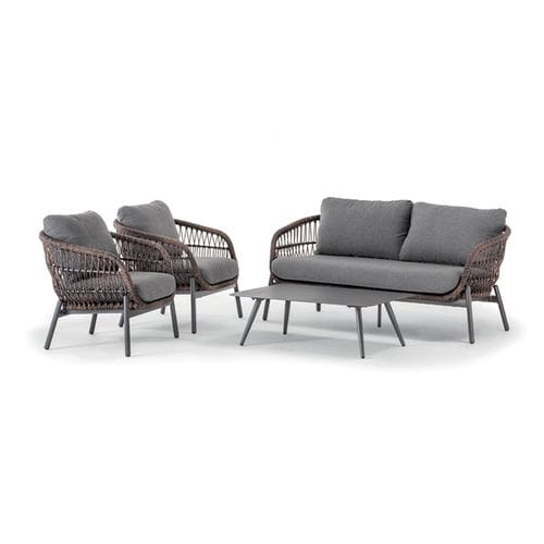 Salon de jardin contemporain - ELBA SET  - GRATTONI S.R.L. - en aluminium / en tissu / en corde