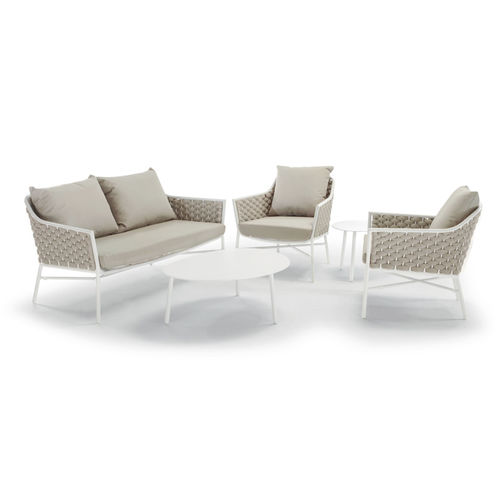 Salon de jardin contemporain - PANAMA SET - GRATTONI S.R.L. - en aluminium / en caoutchouc / en Textilene®