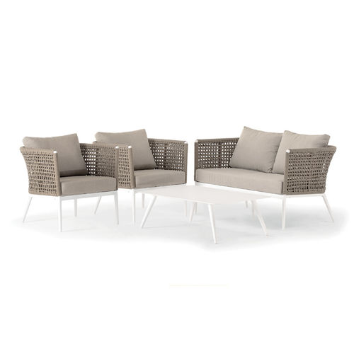 Salon de jardin contemporain - CUBA/3 - GRATTONI S.R.L. - en polyester / en aluminium / en tissu acrylique