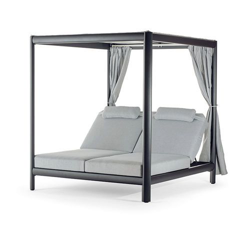 Méridienne contemporaine - DOHA - GRATTONI S.R.L. - en tissu / en aluminium / avec piètement en aluminium