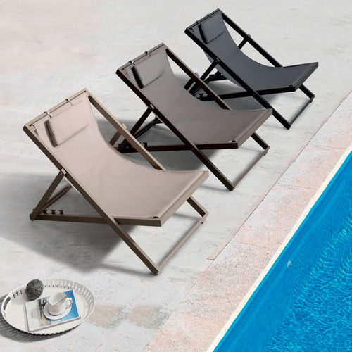 Transat contemporain - GS 928  - GRATTONI S.R.L. - en Textilene® / en aluminium / d'extérieur