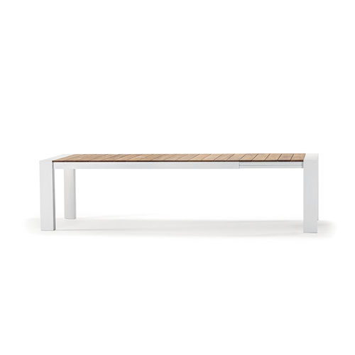 Table contemporaine - TOP - GRATTONI S.R.L. - en teck / avec piètement en aluminium / rectangulaire