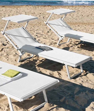 Bain de soleil contemporain - 602 - OMBRELLIFICIO R.T. MAGNANI S.R.L. - en tissu / en acier inoxydable / en fonte d'aluminium