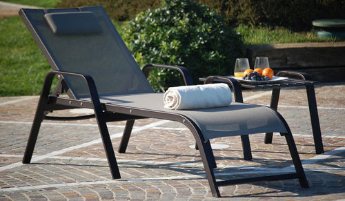 Bain de soleil contemporain - OPEN AIR - OMBRELLIFICIO R.T. MAGNANI S.R.L. - en tissu / en acier inoxydable / en polyester