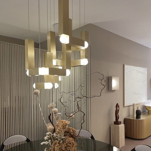 Suspension - VESPER DUO - Lee Broom - en aluminium / en verre opalescent / contemporaine