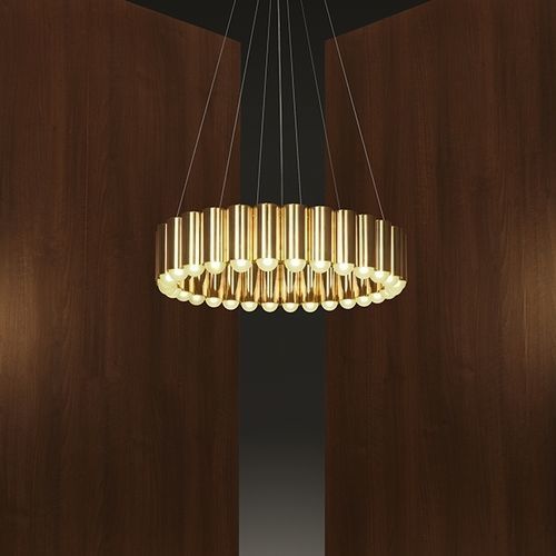 Lustre contemporain - CAROUSEL - Lee Broom - en verre / en acier / tubulaire
