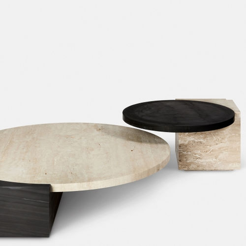 Table d'appoint contemporaine - TRIBECA - Lee Broom - en marbre / avec piètement en marbre / résidentielle
