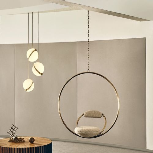 Chaise suspendue contemporaine - HOOP - Lee Broom - d'intérieur / en tissu / en acier