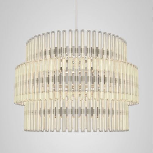 Lustre contemporain - AURORA 3 TIER XXL - Lee Broom - en verre / en acier inoxydable / tubulaire