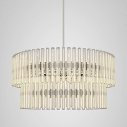 Lustre contemporain - AURORA 2 TIER XXL - Lee Broom - en verre / en acier inoxydable / tubulaire