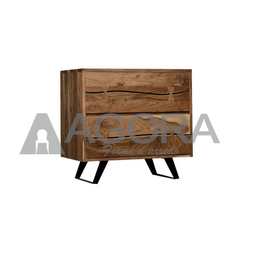 Commode contemporaine - FOSTER - AGORA' SRL - en bois massif / avec tiroir / fait main