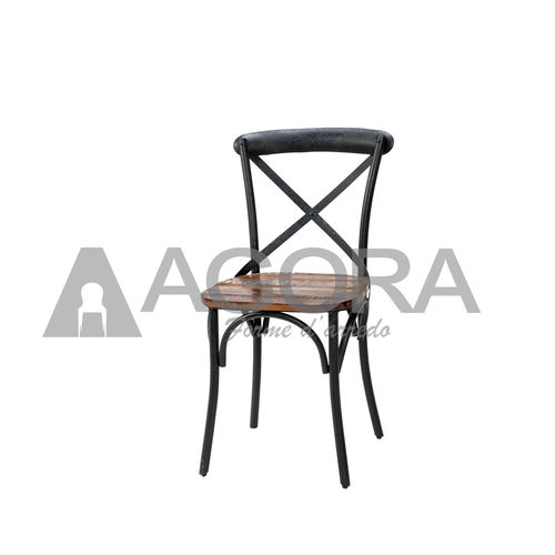 Chaise classique - X - AGORA' SRL - d'intérieur / en bois massif / avec piètement en métal peint