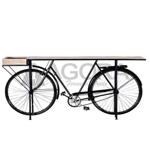 Console design original - BIKE ORIGINAL - AGORA' SRL - en bois massif / avec piètement en métal peint / avec piètement en matières recyclées