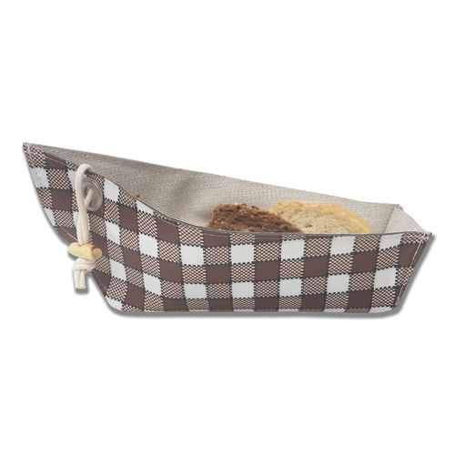 Corbeille à pain en PVC - Damie chocolate Jean white - SONOLYS
