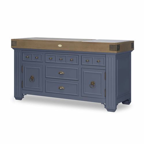 Îlot de cuisine classique - HO&Euml;DIC GM - De Kercoet - en marbre / en granite / en hêtre