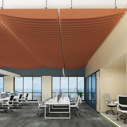 Panneau acoustique pour plafond - CURVE - Acoustic.ae - suspendu / en fibre de polyester / en PET
