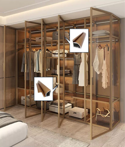Armoire contemporaine - Singapore - Aplus Hardware Supplier - en verre / en aluminium / à portes battantes