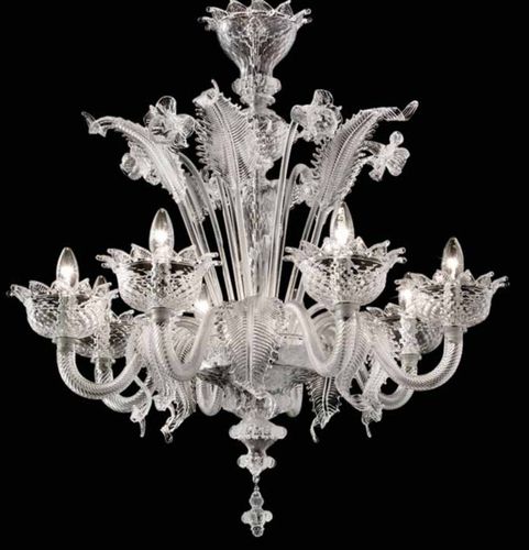 Lustre classique - LISZT - Wave Murano Glass srl - en verre de Murano / en verre soufflé / 1 ampoule