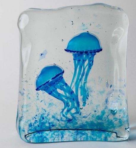 Sculpture en verre de Murano - Aquarium  - Wave Murano Glass srl - en verre soufflé / à poser / multicolore