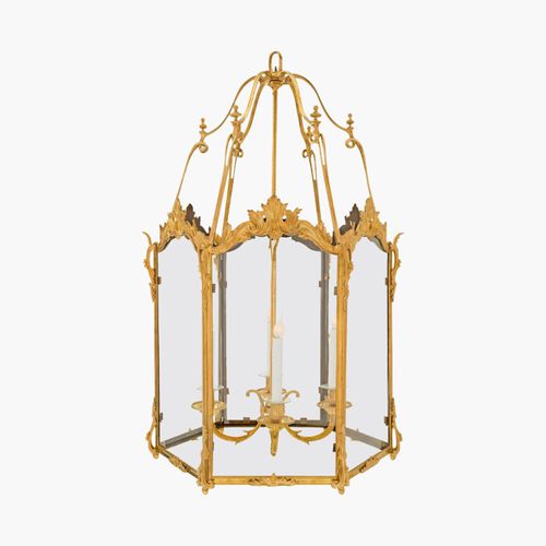 Lanterne de style Louis XV - LAN-LXV-4 - Ombres et Facettes - en bronze / géométriques / professionnelle