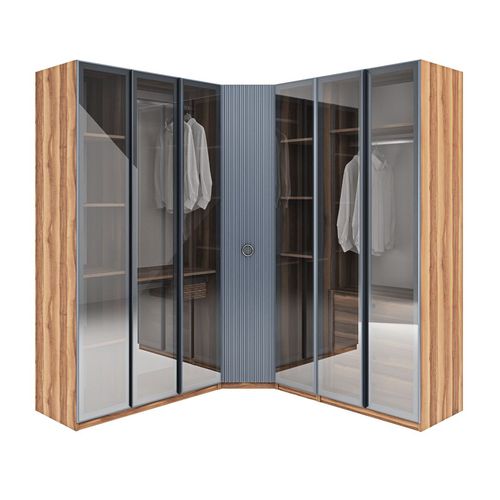 Armoire d'angle - SECRET - NDESIGN - contemporaine / en placage de bois / en verre