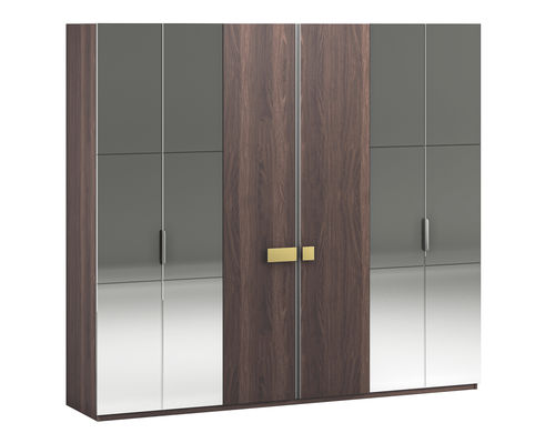Armoire contemporaine - Bergamo  - NDESIGN - en bois / en verre fumé / à portes battantes