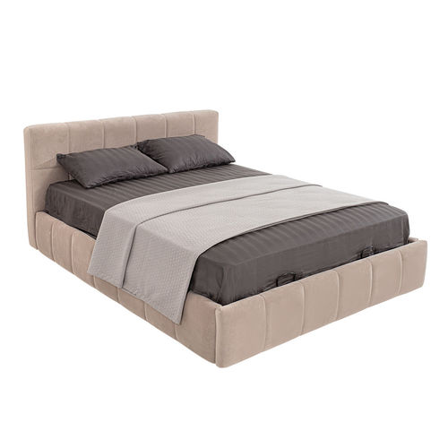 Lit double - Sacramento  - NDESIGN - contemporain / tapissé / avec tête de lit