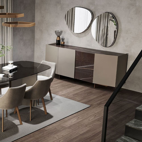 Buffet contemporain - Ruby  - NDESIGN - en bois / en marbre / avec tiroirs