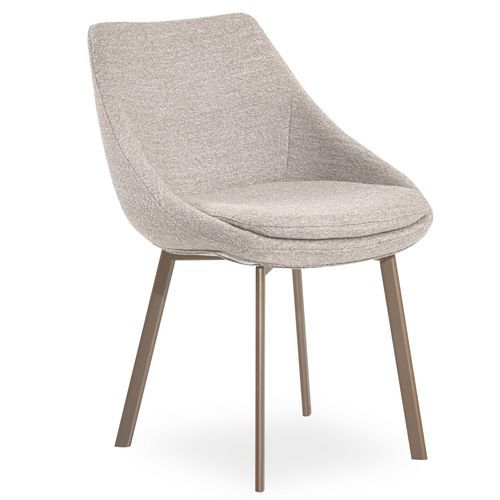 Chaise contemporaine - Ruby - NDESIGN - d'intérieur / en tissu / avec piètement en métal