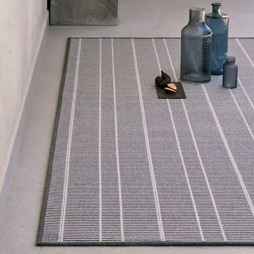 Tapis contemporain - LYRA IRON LINEN - Rols Carpets - à rayures / en PET / rectangulaire