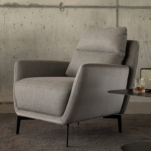 Fauteuil contemporain - MK.1857 - MOORKI - en tissu / en cuir / avec repose-tête