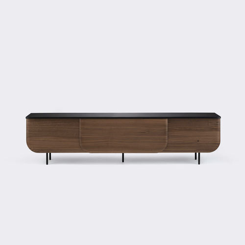 Buffet contemporain - BLOOM - Milla & Milli - en noyer / en acier / à portes coulissantes