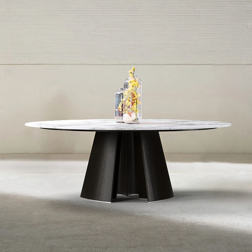 Table contemporaine - STORY - Spalli - en noyer / en frêne / en verre