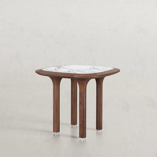 Table d'appoint contemporaine - PILLAR - Spalli - en contreplaqué / en bois huilé / en marbre