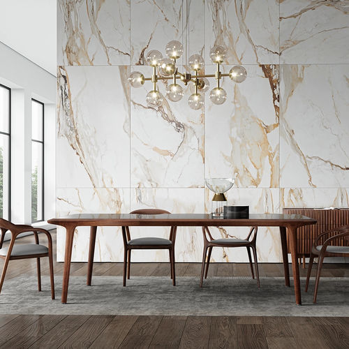 Table contemporaine - VY - Spalli - en bois huilé / en contreplaqué / en verre
