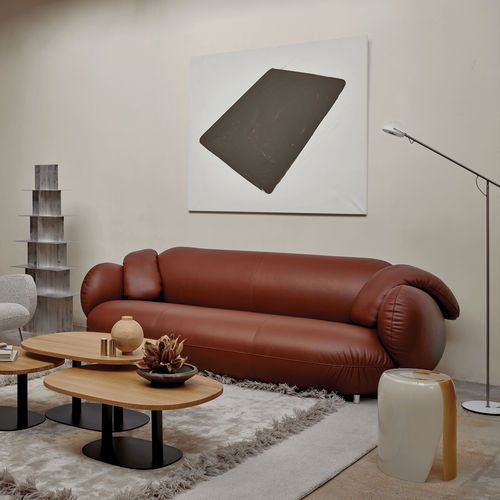 Canapé contemporain - Pulla - Leolux Global bv - en tissu / en cuir / avec accoudoirs