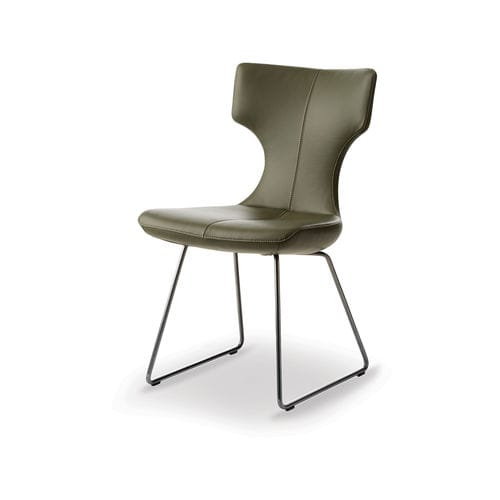 Chaise de salle à manger contemporaine - Callas - Leolux Global bv - d'intérieur / en tissu / en cuir