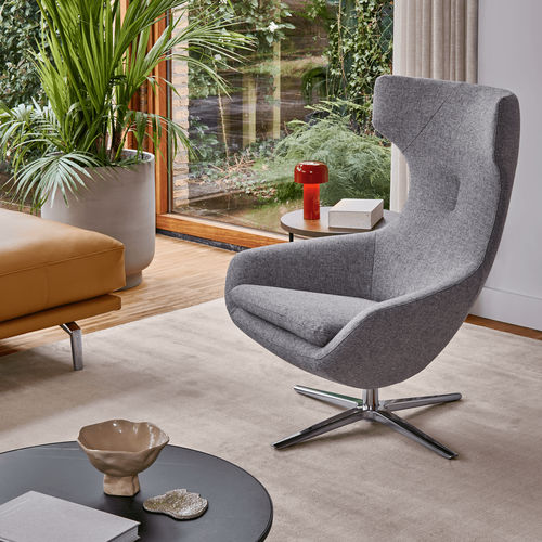 Fauteuil contemporain - Caruzzo - Leolux Global bv - en tissu / en cuir / à oreilles