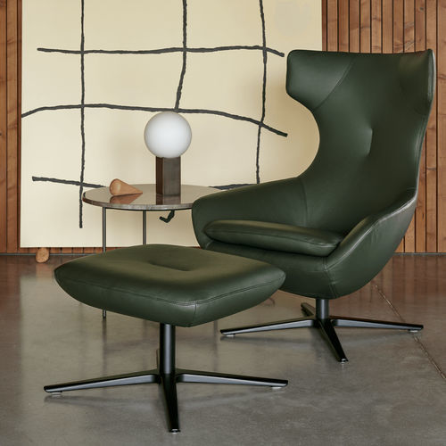 Repose-pied contemporain - Caruzzo - Leolux Global bv - en tissu / en cuir / en métal