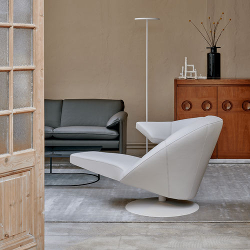 Chaise longue contemporaine - Parabolica - Leolux Global bv - en tissu / en cuir / en aluminium